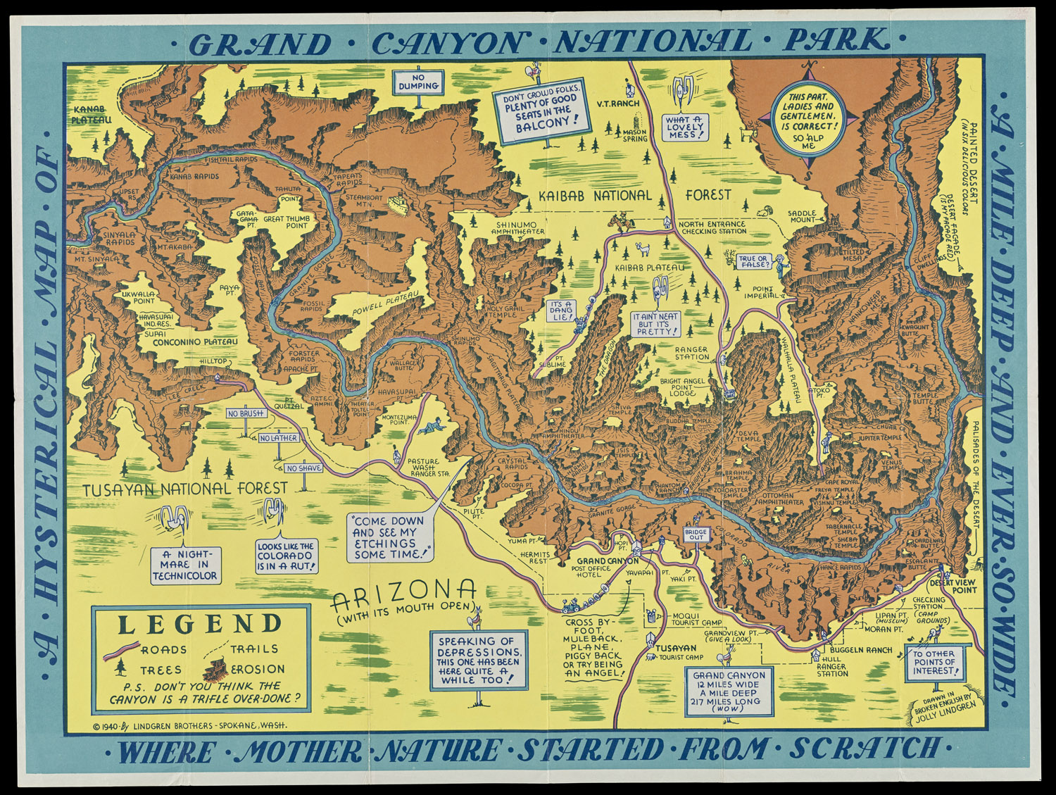 Grand Canyon National Park, Jolly Lindgren, 1936 Grand Canyon National Park, Jolly Lindgren, 1936