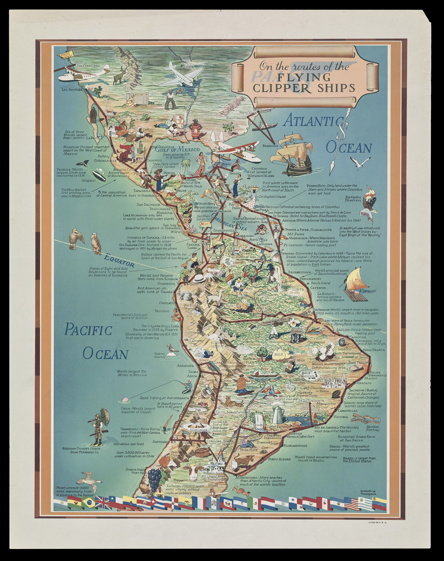 On the Routes of the Flying Clipper Ships, Kenneth W. Thompson, ca.1939 On the Routes of the Flying Clipper Ships, Kenneth W. Thompson, ca.1939