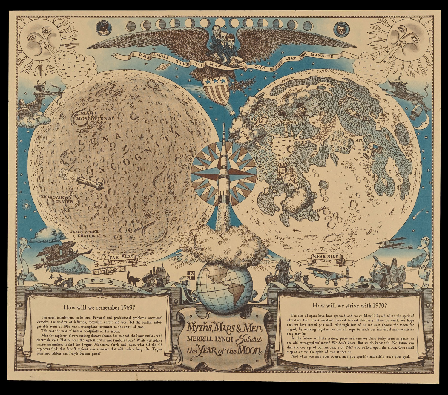 Myths Maps & Men: Merril Lynch Salutes the Year of the Moon, M. Ramus, 1969 Myths Maps & Men: Merril Lynch Salutes the Year of the Moon, M. Ramus, 1969